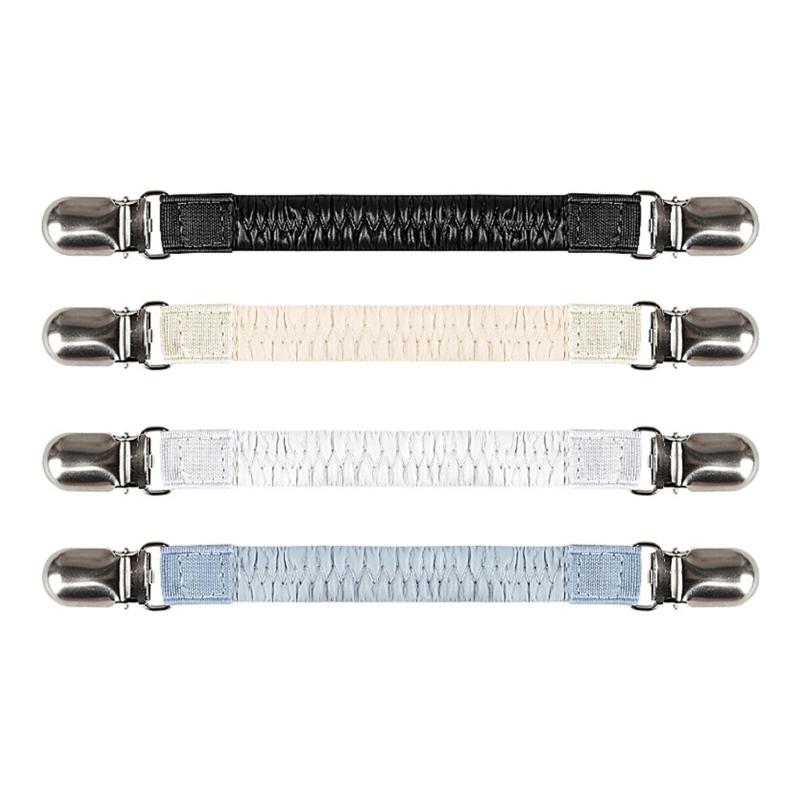 4 Pezzi Lacci Elastici Regolabili in Pelle con Cinturino Antiscivolo per Tallone con Fibbie in Lega Installazione Rapida per Sandali Slip-On