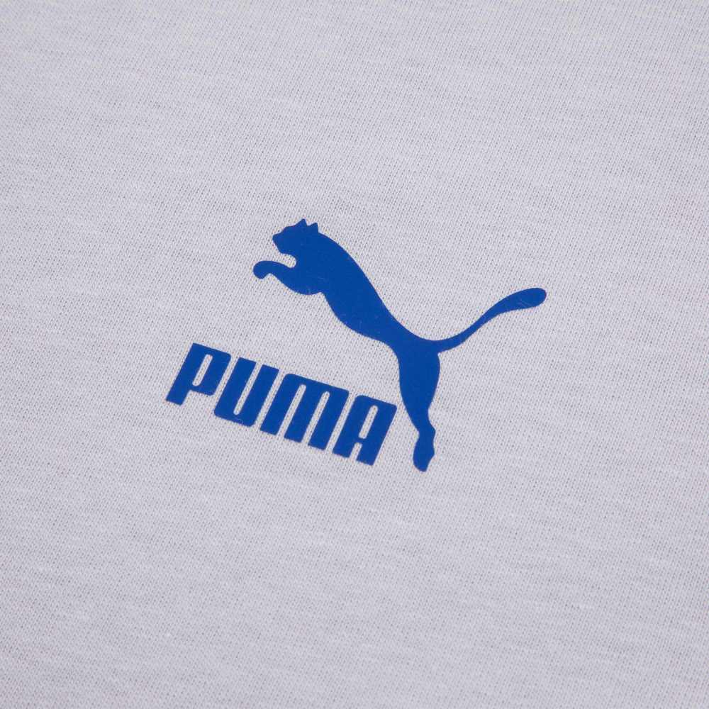 Puma T7 Dance Crew Grafické Barevné Bloky Písmen Logo Potisk Kulatý Výstřih Krátký Rukáv Pánské Topy Světle Fialová 627171-68