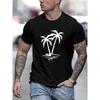 European sizes Palm Tree Mens TShirt Comfortable Crew Neck Casual ShortSleeves Soft Breathable Top Menswear Tshirt Summer