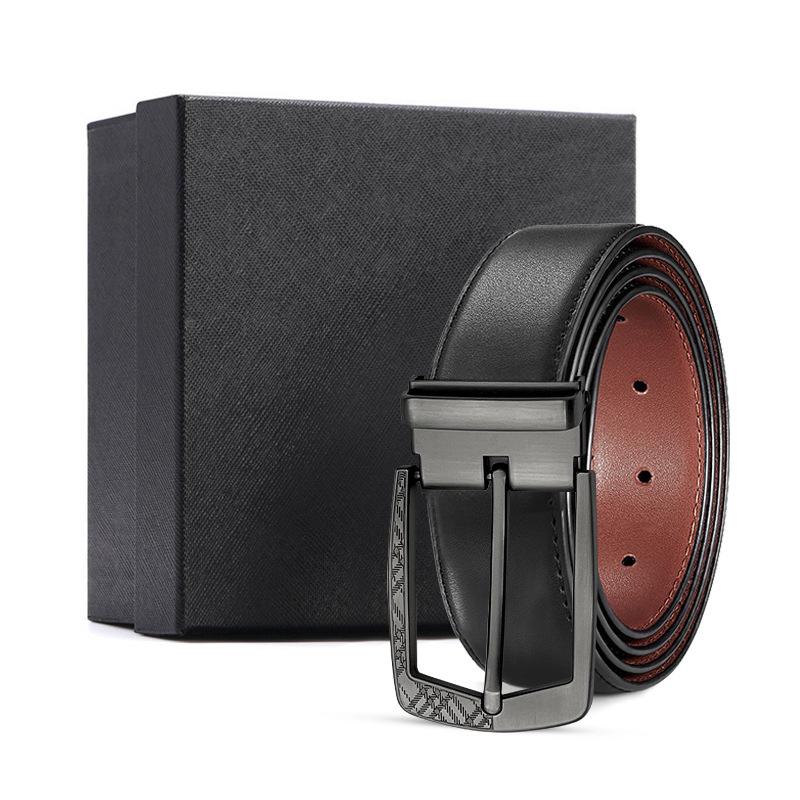 

Genuine leather yellow brown bottom two-layer cowhide automatic buckle belt cowhide genuine leather 120cm