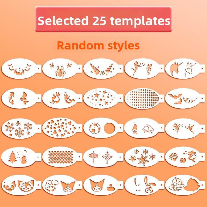 Painting Template Children's facial painting Stencils DIY human hand drawn facial painting hollow out Face Tattoo Stencils