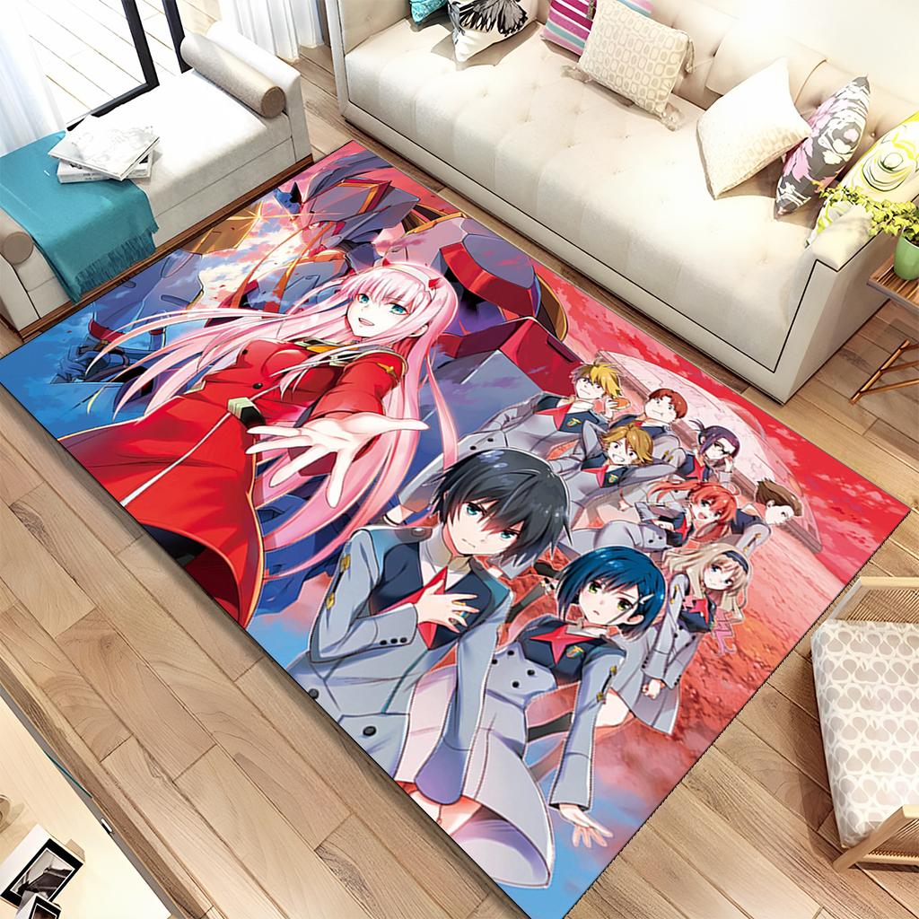 Sexy Girl Zero Two DARLING In FRANXX Area Rug,Carpet for Home Living Room Bedroom Sofa Doormat Decor,kid Non-slip Floor Mat Gift