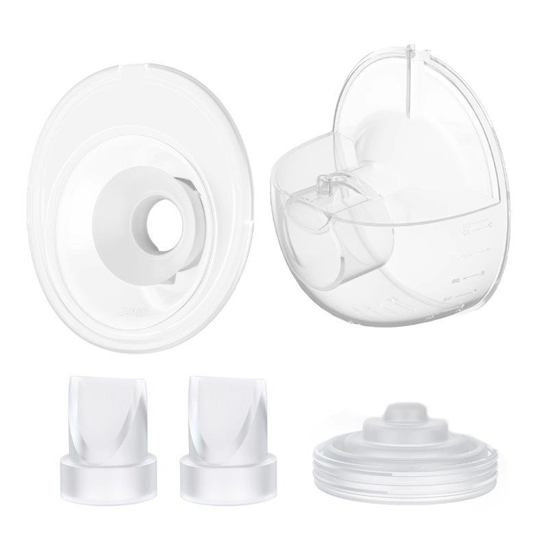 Breast Pump Replacement Parts: M5 Duckbill Valve, Silicone Diaphragm, 24mm Double Layer Flange
