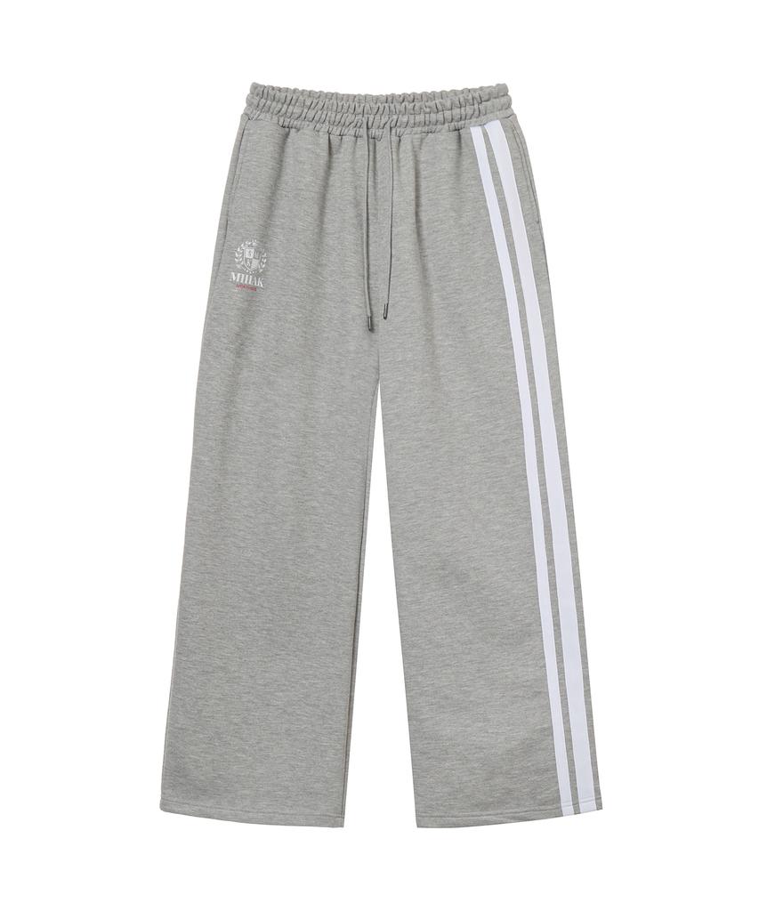 Mihag Ivy League Track Line Wide Pants (Gray)