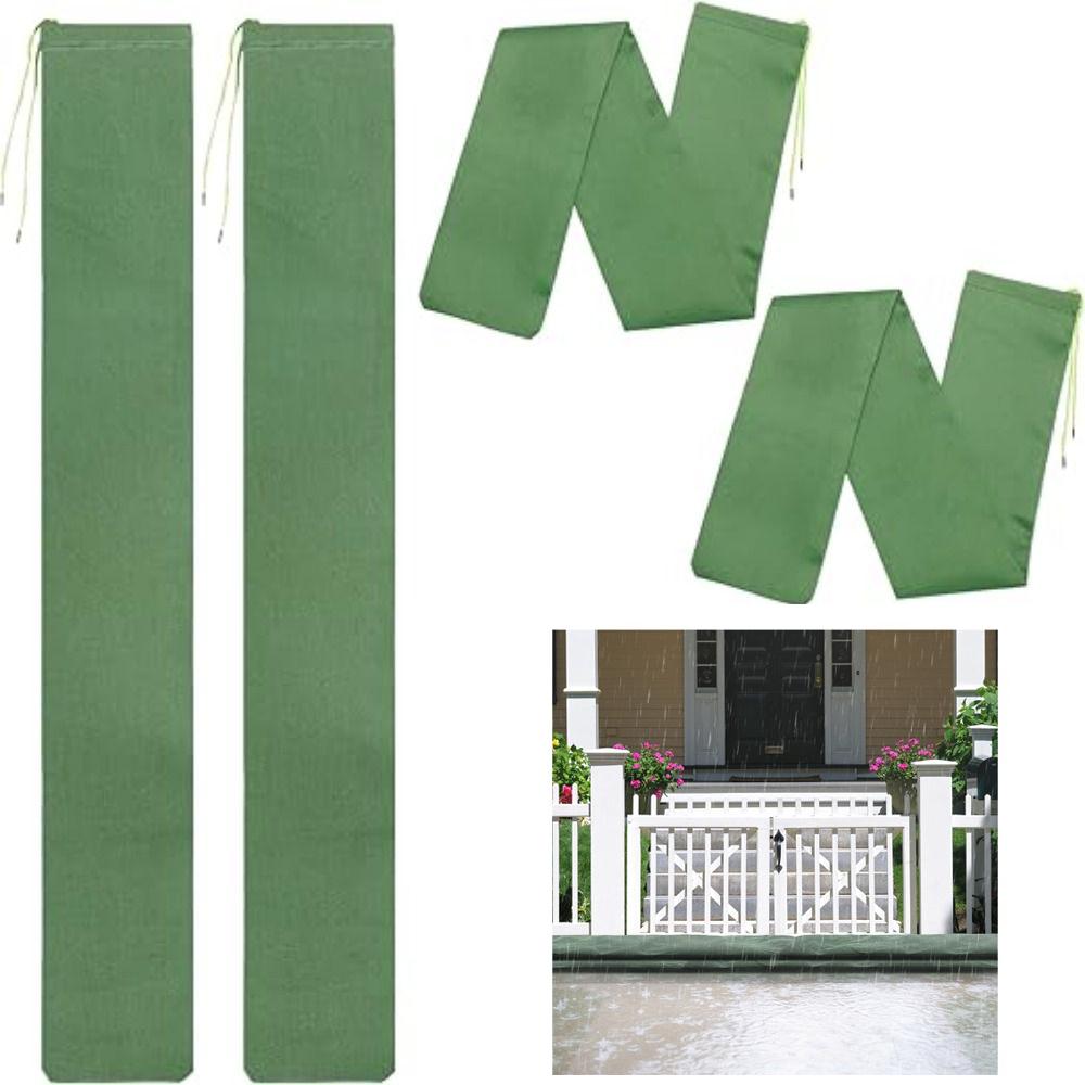 4PCS Canvas Sandbag for Flooding Gree Sandbag Tube Flood Control Sandbag  Home Emergency Use 15*120cm