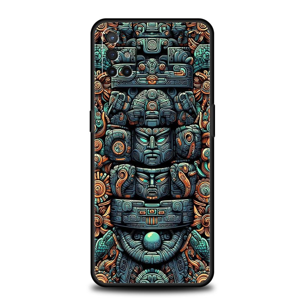 Phone Case For Oneplus 13R 13 12 10T 11 R10 Nord N100 N200 N10 9 9R CE 2 3 Z Pro Lite 5G Soft TPU Cover Vintage Totem Painting