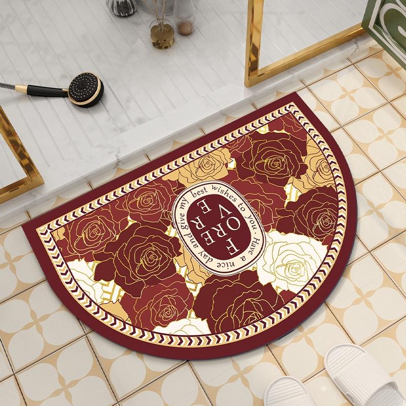 Americká retro polokulatá koupelnová podložka absorpční rychleschnoucí toaleta toaletní podložka na dveře Diatom bahenní protiskluzová podložka na dveře