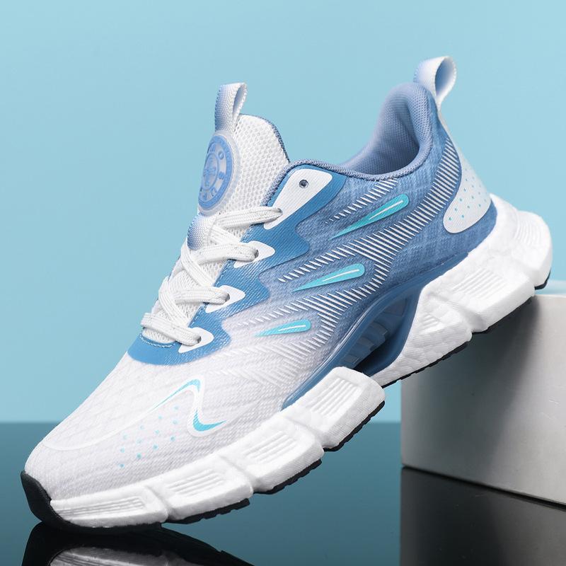 

Летняя спортивная мужская обувь сверхлегкая настоящая взрывная мягкая подошва дышащая сетчатая обувь мужская и женская парная универсальная трендовая обувь для бега фитнеса 36 синий