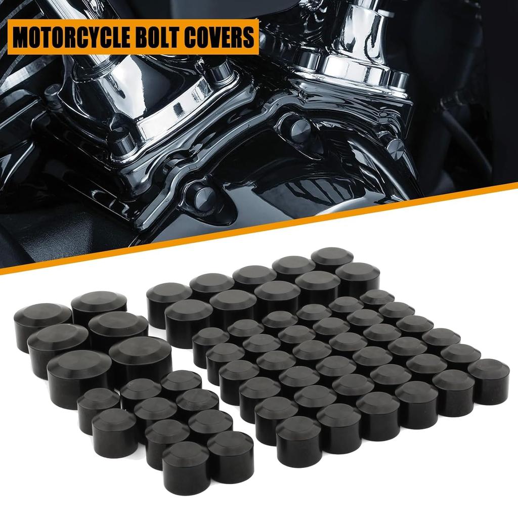 Motorcycle Bolt Covers Head Bolts Engine Toppers Caps Kit for Harley 2017-2024 Touring Road King Street Glide Electra Road Glides 2018-2024 Softail