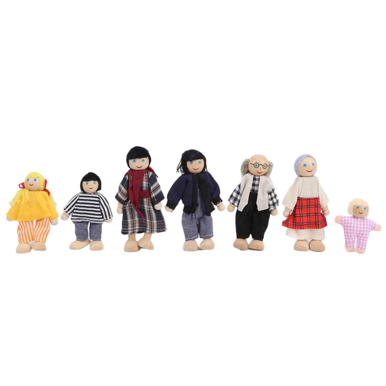 

Dollhouse Little People Wooden Family Dollhouse Dollhouse Mini People Dollhouse Dolls for Pretend Figure Dollhouse Toys 7 People, Set, Dolls, Figures,