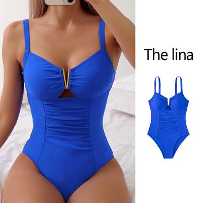 Strap Slimming Conservative One-piece Swimsuit for Women, Abdominal Compression One-piece Swimsuit