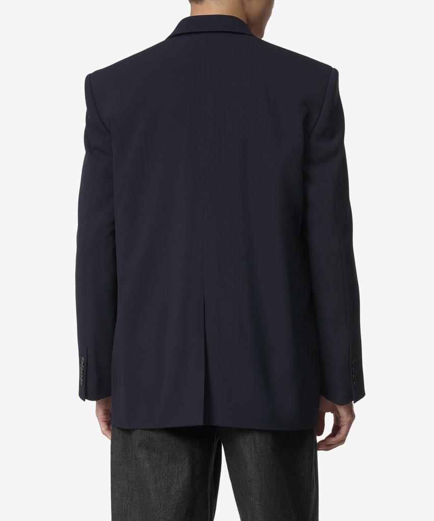 Balenciaga Virgin Wool Single-Breasted Jacket - Navy / 725139Tnt094100