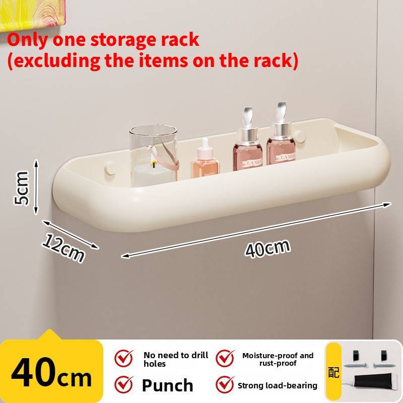 Bathroom Wall Storage Shelf With No Holes Required Design For Home Organization