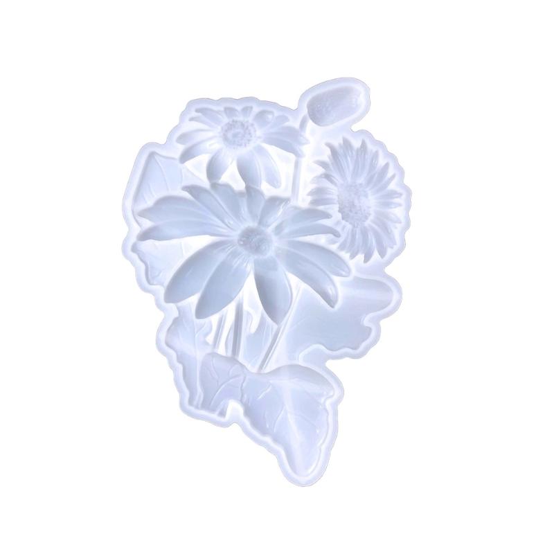 3D Sunflower Silicone Mold DIY Epoxy Resin Mold for Wall Desktop Decoration Hanging Pendant Concrete Plaster Mould Craft
