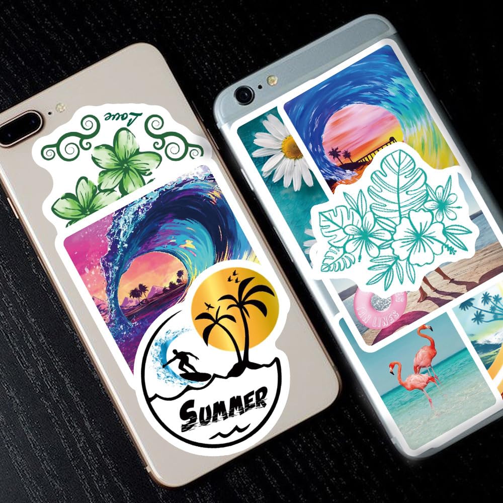 Stickers Waterproof Stickers Car Camping Stickers Hawaiian 100 Surf Stickers Set