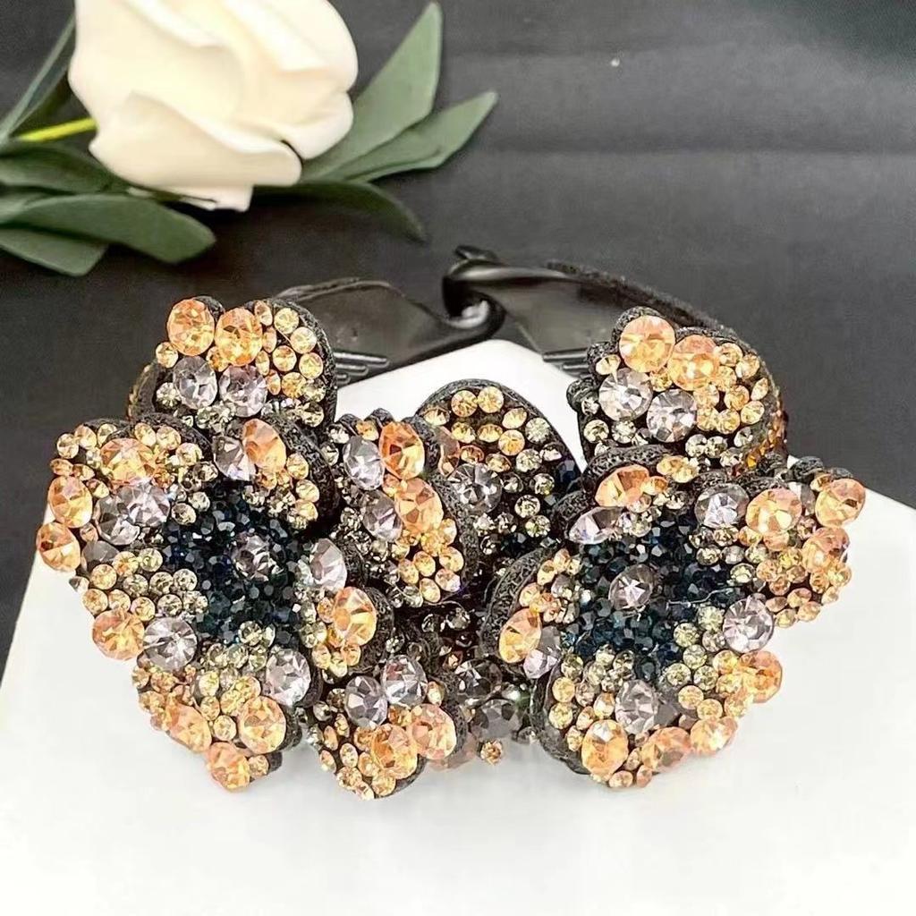 1 Stück Strass Blume Haarspange (Zufällige Strassfarbe), Urlaubsoutfits Frau