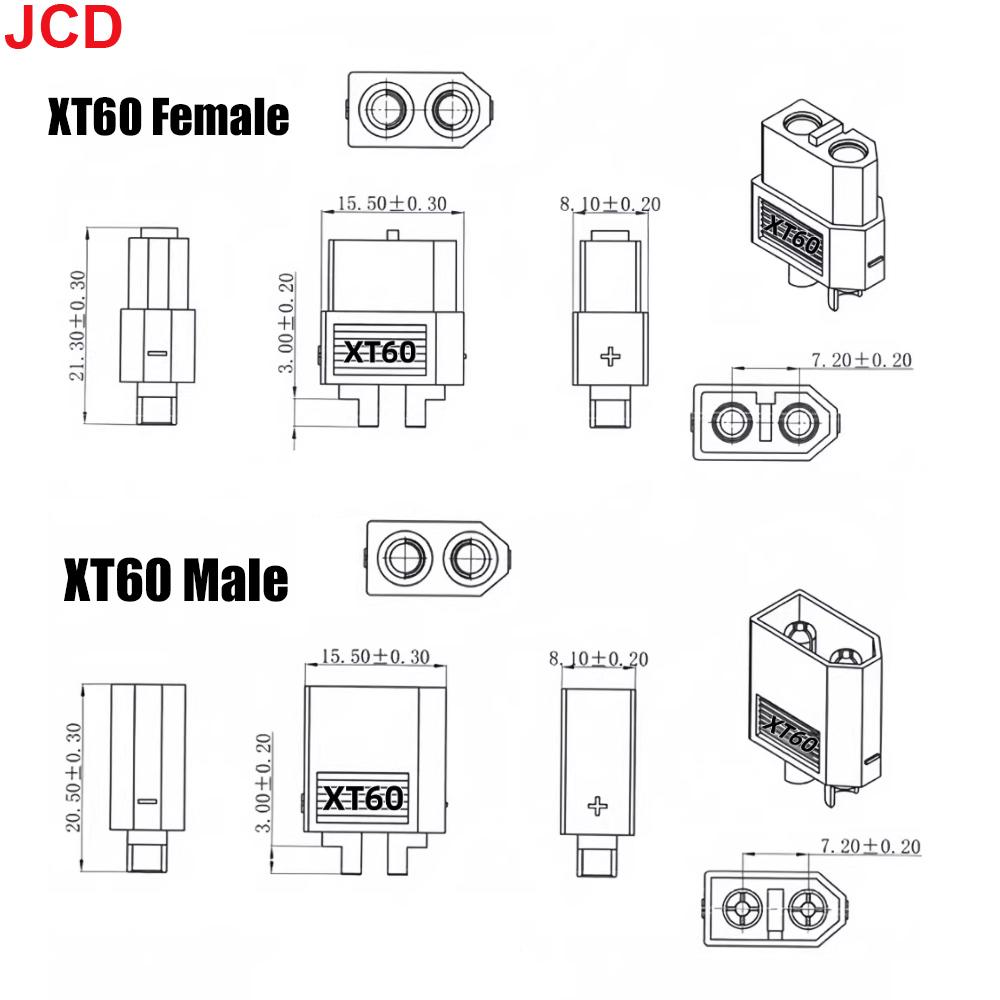 XT60 Battery Male Female Connector Plug with 12/16AWG Silicone Wire Cable For RC Airplane Lipo Battery ESC FPV Drone Car Boat