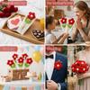 Realistic Artificial Flower Crochet Bouquet Yarn Handmade Simulation Flowers Gift DIY Floral Wedding Bouquet Anniversary