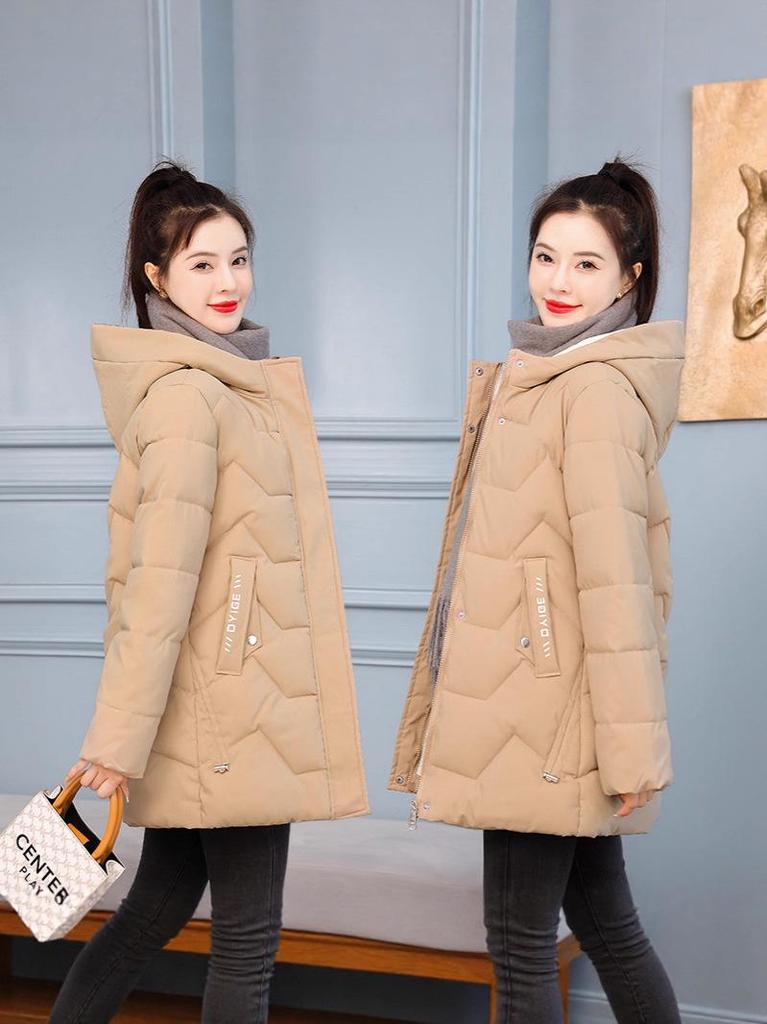 2026 Hot-Selling Women's Korean Style Slim Fit Mid-Length Winter Cotton Padded Jacket - Warm & Versatile Outerwear