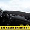 Car Dashboard Cover Avoid Light Pad Anti-UV Carpets Mat Accessories For Skoda Octavia A7 MK3 5E 2015 2016 2017 2018 2019 2020