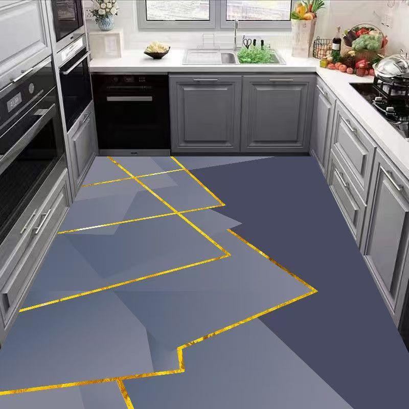 Carpet for Kitchen Pvc Floor Mat Large Size Waterproof Non-slip Carpets Leather Anti-oil Foot Mats Retro Home Decoration Rug