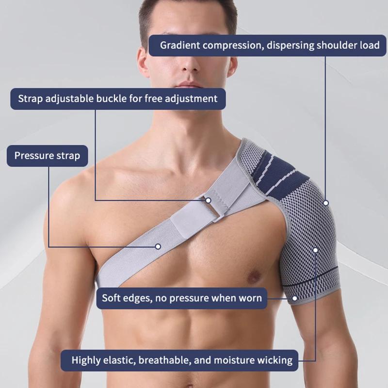Support Brace For Torn Rotator Cuff Adjustable Shoulder Support Pad Belt Band Strap Wrap Compression Sleeves Back Brace Guard