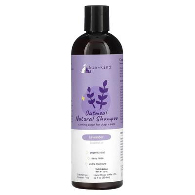 Oatmeal Natural Shampoo, for Dogs and Cats, Lavender, 12 Fl Oz (354 Ml)