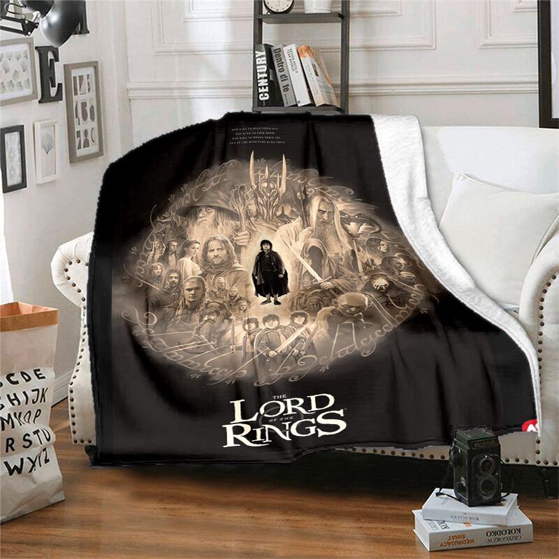 1pc Lord of the Rings Poster Cartoon Blanket,Portable Throw for Travel & Camping, All Season Cozy Blanket,Ideal Gift
