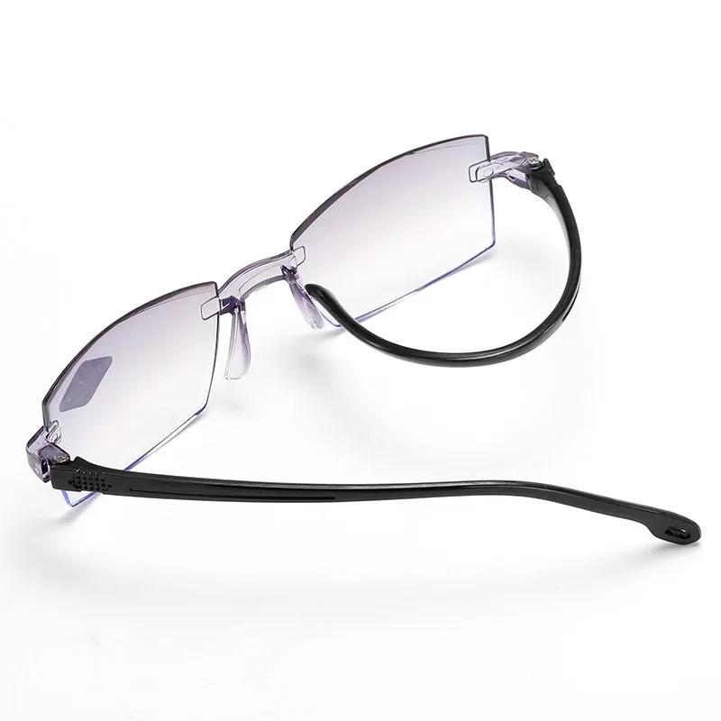 Ultra Clear Anti Blue Light Presbyopia Glasses Frameless Near Far Reading High Definition Eyeglasses