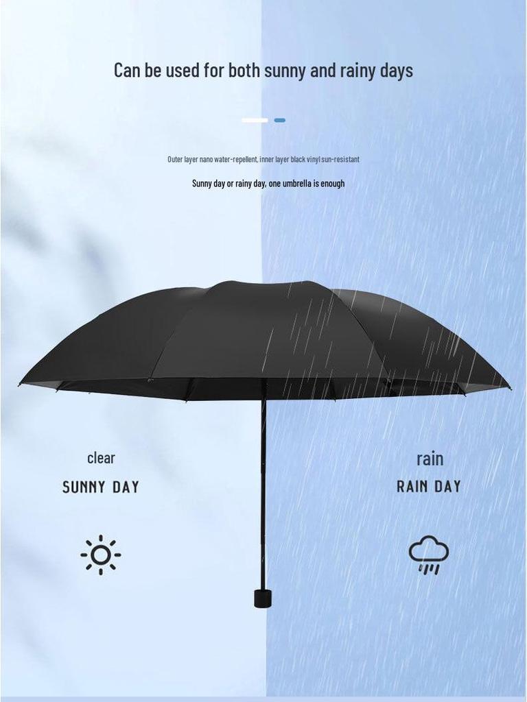 100cm Extra Large Folding Umbrella, Sun & Rain Protection for Men & Women