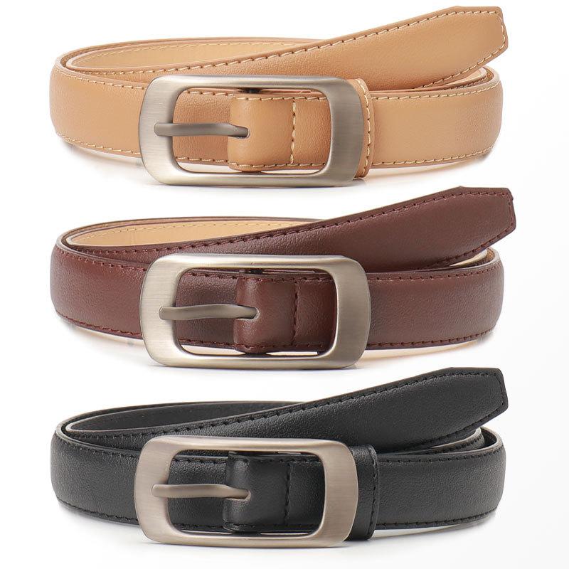 New Simple Casual Pin Buckle Women's Belt Versatile Suit Jeans Belt High-end Sense Men's and Lesbian Belt Women