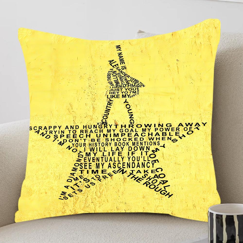 American Musical Hamilton Vintage Pillow Gift Home Office Decoration Pillow Bedroom Sofa Car Cushion CoverPillow Case
