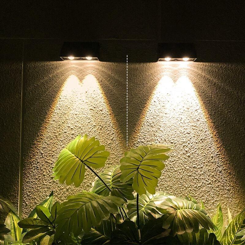 NEW Solar Wall Light Outdoor Illumination IP54 Waterproof LED Lamp Bulb Automatic Lighting At Night for Garden Yard or Balcony