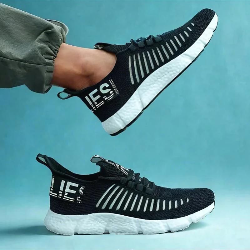 The Coolest Shoes Men's Sky Blue Sports Shoes Fashionable Lightweight Breathable Trendy Flat Shoes Outdoor Athletics Jogging Gym Training Shoes Sneakers Cm