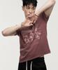 LANARCHIVE [0131] Pigment Angel Short Sleeve T-Shirt - Burgundy