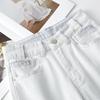 Women's Light Color High-Waist Wide-Leg Jeans: Summer 2025 Relaxed Fit, Slimming, Loose, Straight Long Pants