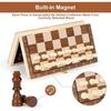 ATEK Wooden Magnetic Handmade Chess Set, Foldable Travel Board Game, Fun Chess