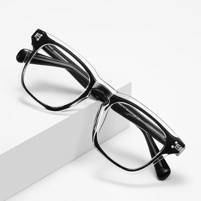 Photochromic Prescription Glasses Women Men Fashion Square Frame Polarized Blue Light Blocking Lenses