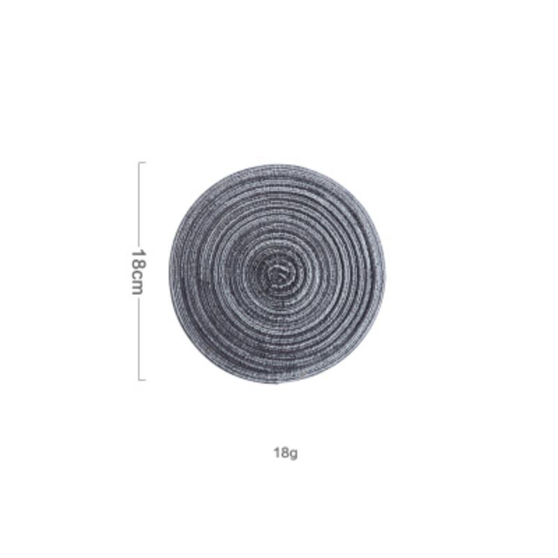 Round Table Mat Woven Ramie Placemats Anti Slip Dining Table Mats Non-Slip Tableware Bowl Pads Kitchen Drink Cup Coasters