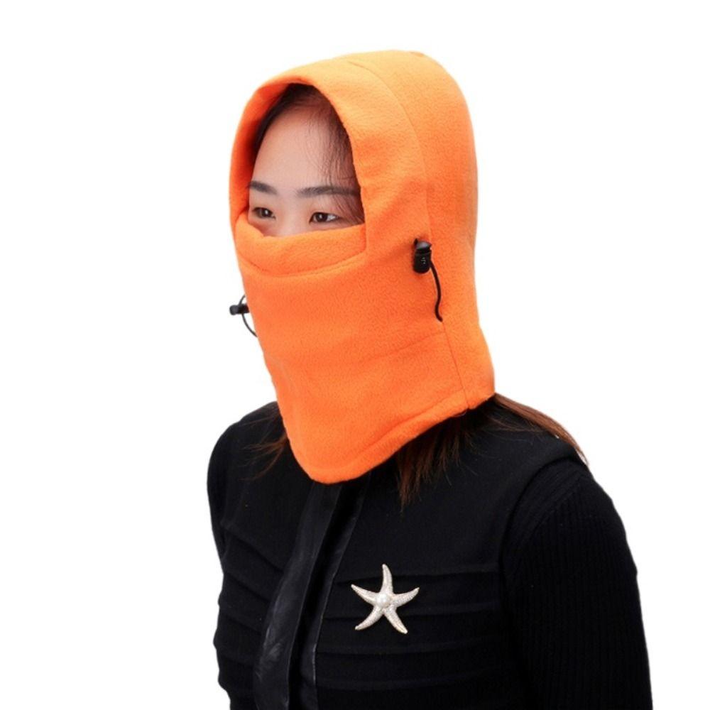 Fleece Scarf Outdoor Mask Skullies Bonnet Hat Pullover Cap Hooded Hat Beanies Hat Women Winter Cap