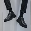 2025 autumn new small leather shoes men's British style lace-up trend men's shoes street retro trendy shoes 4888