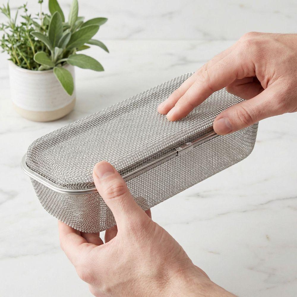 Fine Mesh Dishwasher Basket 304 Stainless Steel Cutlery Holder Chopstick Basket  Restaurant