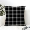 Classic Black White Gray Plaid Pillow Case Cotton Linen Fabric Square Zipper Pillowcase Home Decorative Living Room