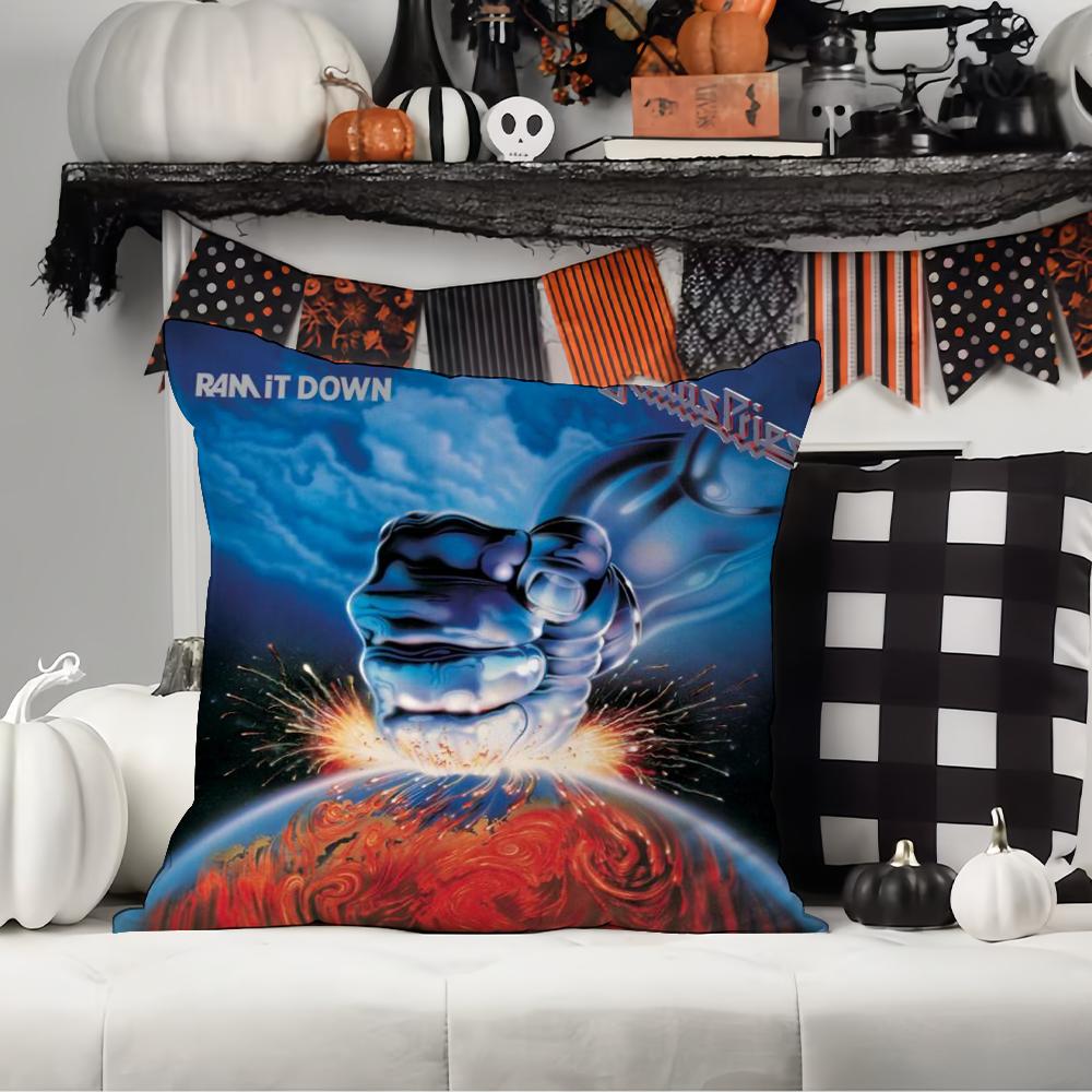 Rock Band J-Judas P-Priest  Pillow Case Office Cushions Suitable For Sofa Car Bedroom Decorative Cushion Cover