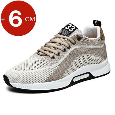 Lift Sneakers Men Elevator Shoes High Increase Insole 6CM Fashion Breathable Mesh Sport Casual Shoes Taller Shoes