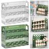 30 Grids Egg Storage Box Egg Case Holder Large Capacity Egg Tray Organizer with Handle Home Egg Container for Refrigerator