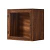 Solid Wood Tea Cup & Teapot Display Cabinet with Dustproof Storage Shelves and Mortise & Tenon Design