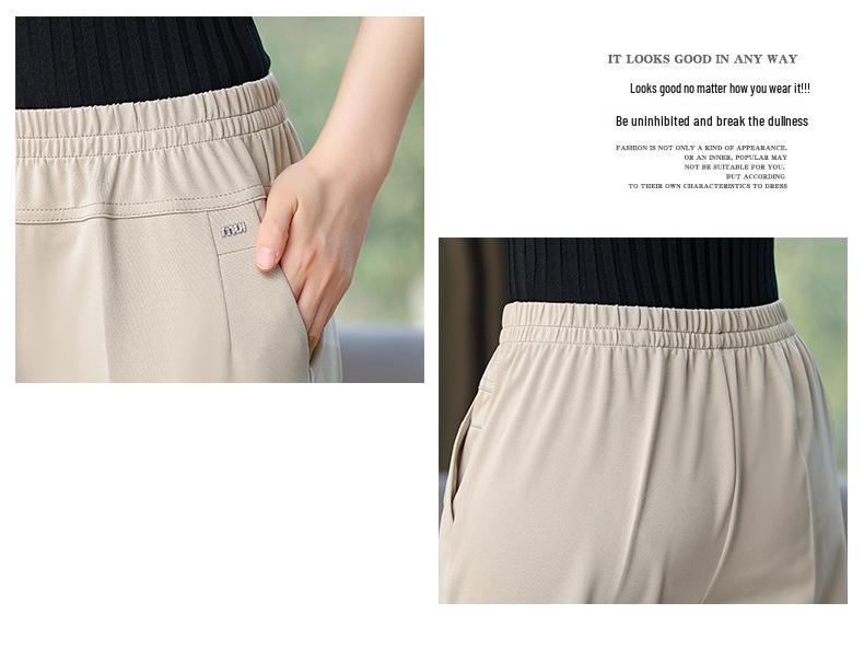 High Waist Elastic Summer Pants for Middle-Aged and Elderly Women - Loose Fit, Large Size
