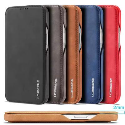 Ādas Flip Wallet tālruņa futrālis iPhone 14 15 16 Pro Max 13 12 Mini 11 XS X XR 8 7 Plus SE 2022 Slim karšu slotu vāciņš
