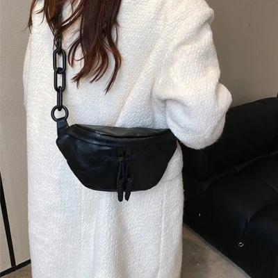 Modische weiche Leder Bauchtasche Damen Gürteltasche Schultergurt Geldbörsen Taschen Mode Designer Crossbody Brusttaschen